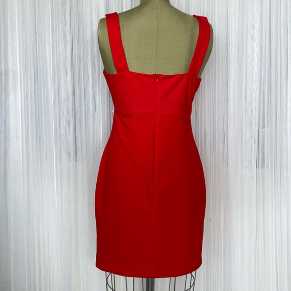 REDUCED!! The fashion poet “The label” red cut out cocktail mini dress Size M - Picture 3 of 14